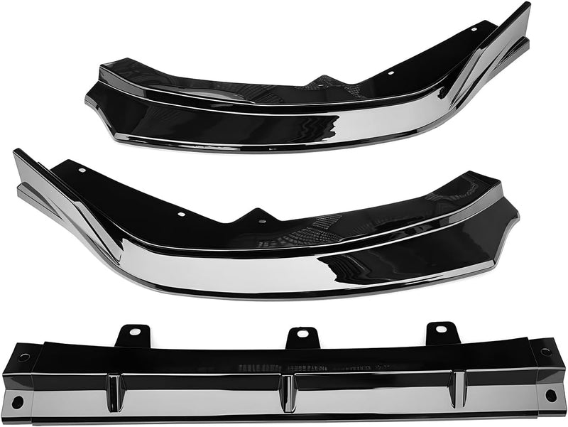 Front Lip compatiable with 2024-2025 Nissan Sentra Glossy Black Polypropylene 3PC Bumper Lip