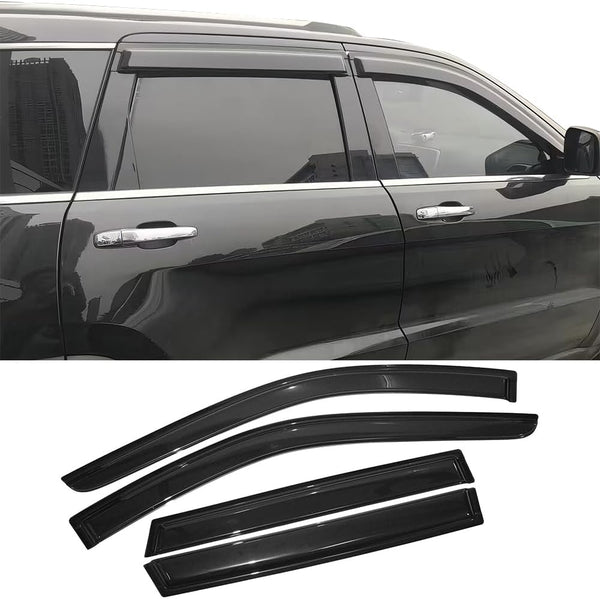 Window Visor Deflector Rain Guard 2011-2021 Jeep Grand Cherokee WK2 & 2022 Grand Cherokee WK Dark Smoke