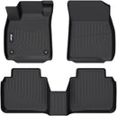 IKON Floor Mat Compatible with 2023-2024 Honda Accord 4 DOOR SEDAN Floor Mats, 3D Molded Custom Pad Black TPE Thermo Plastic Elastomer All Weather Liner Protector 1st and 2nd Front Rear Protection 3PC Set