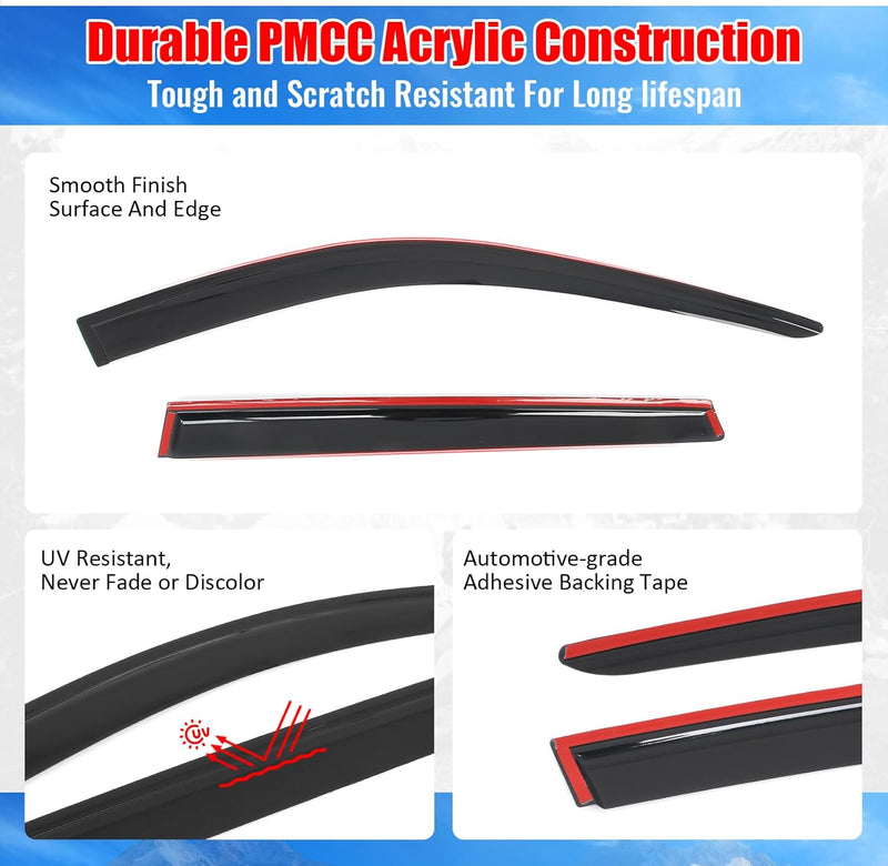 Window Visor 2023-2025 Honda CR-V Low Profile Style Tape on Window Visors Guards - Auto Sports Accessories & Performance