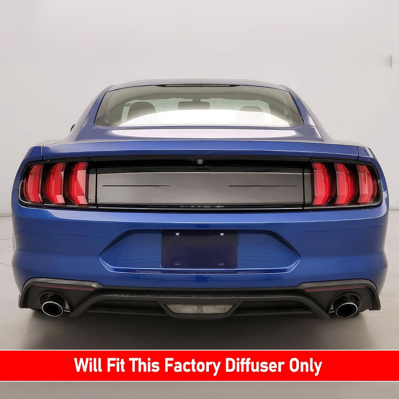 Rear Diffuser 2018-2021 Ford Mustang EcoBoost Gloss Black Rear Bumper Diffuser ABS