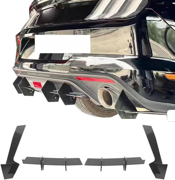 Rear Diffuser 2018-2021 Ford Mustang EcoBoost Gloss Black Rear Bumper Diffuser ABS