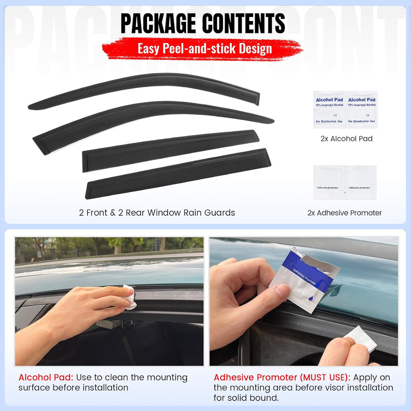 Window Visor 2023-2025 Honda CR-V Low Profile Style Tape on Window Visors Guards - Auto Sports Accessories & Performance