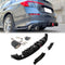 Rear Diffuser for 2022-2024 Civic EX/Touring/Si Sedan Gloss Black Rear Diffuser W/LED+Dual Tip