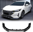 Front Lip compatiable with 2024-2025 Nissan Sentra Glossy Black Polypropylene 3PC Bumper Lip