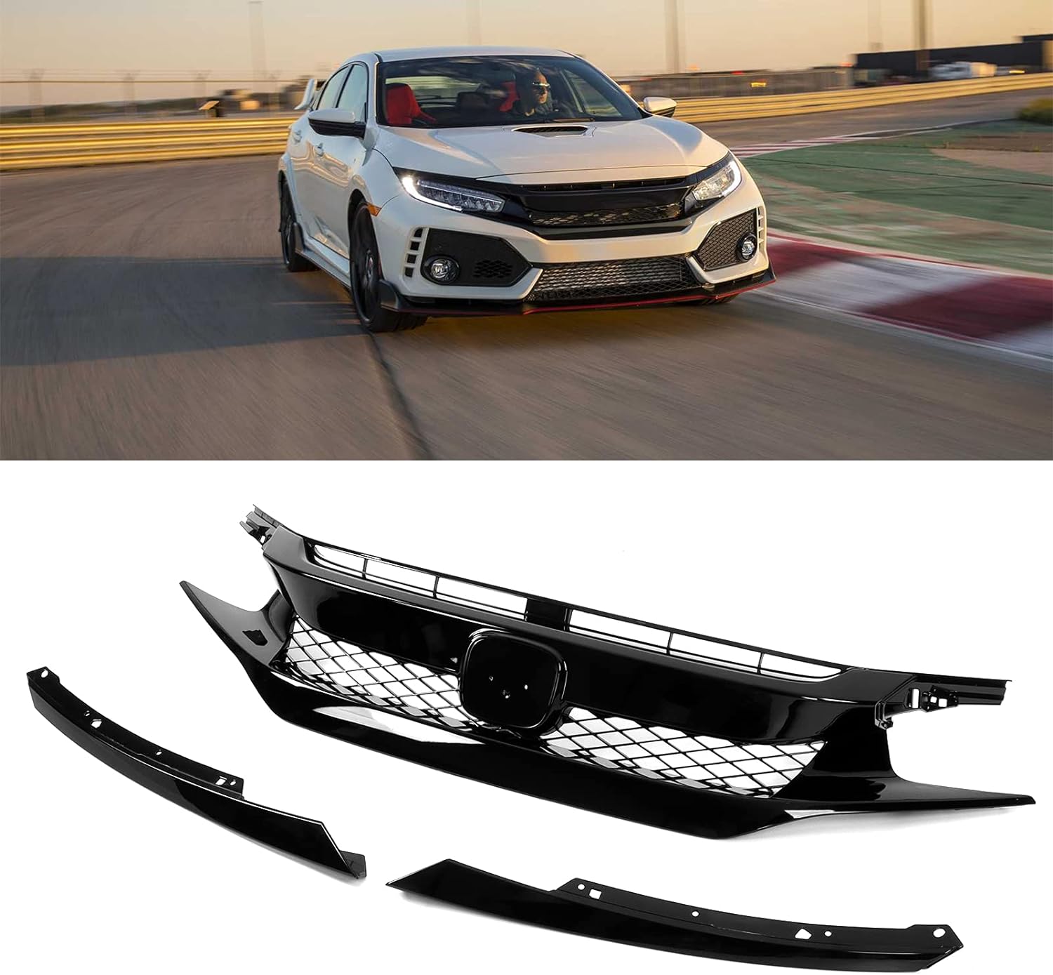 Grille 2016-2018 Honda Civic Coupe/ Sedan front Grill and eye lids