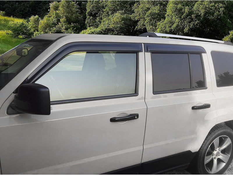 Window Visor 2007-2018 Jeep Patriot Slim Style Acrylic Smoke Tinted Sun Rain Wind Guards Shield Vent 4 pieces /set