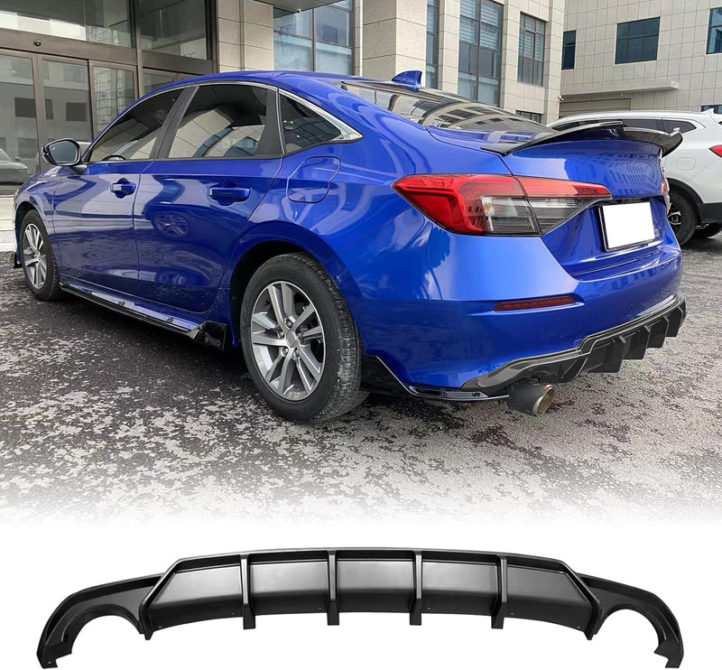 Rear Diffuser 2022-2024 Honda Civic FE-C Style Rear Bumper Lip Diffuser - Auto Sports Accessories & Performance