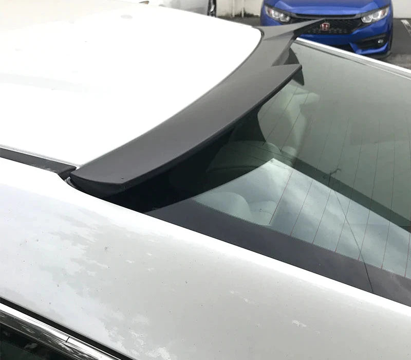 Rear Roof Spoiler Fits 2016-2021 Honda Civic Sedan V Style Glossy Black PP Painted