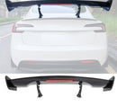 Spoiler Universal JDM GT Style Carbon Fiber Print Trunk Spoiler ABS w/ Light 57" - Auto Sports Accessories & Performance