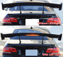 Spoiler Universal JDM GT Style Carbon Fiber Print Trunk Spoiler ABS w/ Light 57"