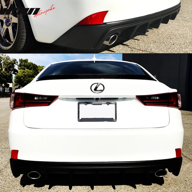 Diffuser 2014-2016 Lexus IS250 IS350 IS200T PP Rear Bumper Lip Diffuser Sport Style - Auto Sports Accessories & Performance