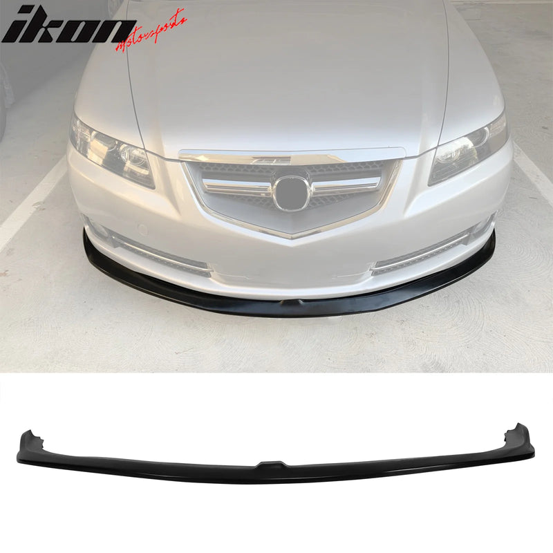 Front Bumper Lip 2007-2008 Acura TL Type S CS Style Unpainted Black Front Bumper Lip PU