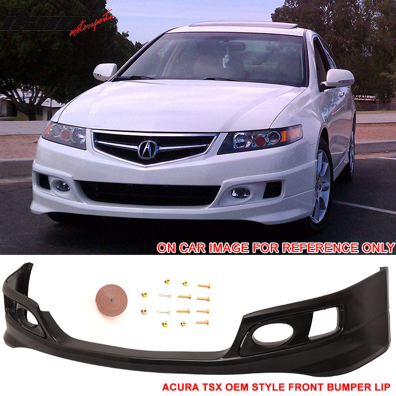 Front Lip 2006-2008 Acura TSX OEM Style Unpainted Front Bumper Lip PU