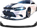 Front Lip 2015-2023 Dodge Charger SRT V2 Style Front Bumper Lip ABS 4PCS/Set Glossy Black