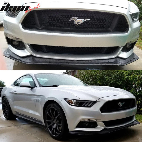 Front Lip 2015-2017 Ford Mustang without performance package Front Lip Spoiler Splitter PP