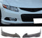 Front Lip 2012-2013 Honda Civic Coupe HF-P Style 2 pcs/ Set Unpainted Front Bumper Lip PU