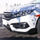 📈Front Lip 2016-2018 Honda Civic non-Si 2-Door & 4-Door CTR  Type R style Front Lip