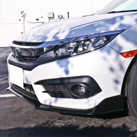 📈Front Lip 2016-2018 Honda Civic non-Si 2-Door & 4-Door CTR  Type R style Front Lip