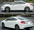 Side Skirt 2012-2015 Honda Civic 2 door HFP HF-P Style Unpainted Black - Auto Sports Accessories & Performance