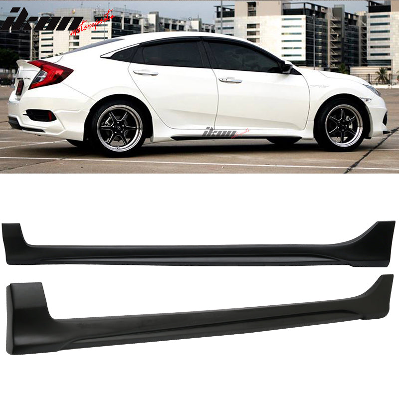 Side Skirt 2016-2021 Honda Civic Sedan 4 door / Hatchback 5 door AVS Style Unpainted