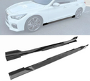 Side Skirt 2014-2023 Infiniti Q50 IKON Style 4PC Side Skirt PP Glossy Black