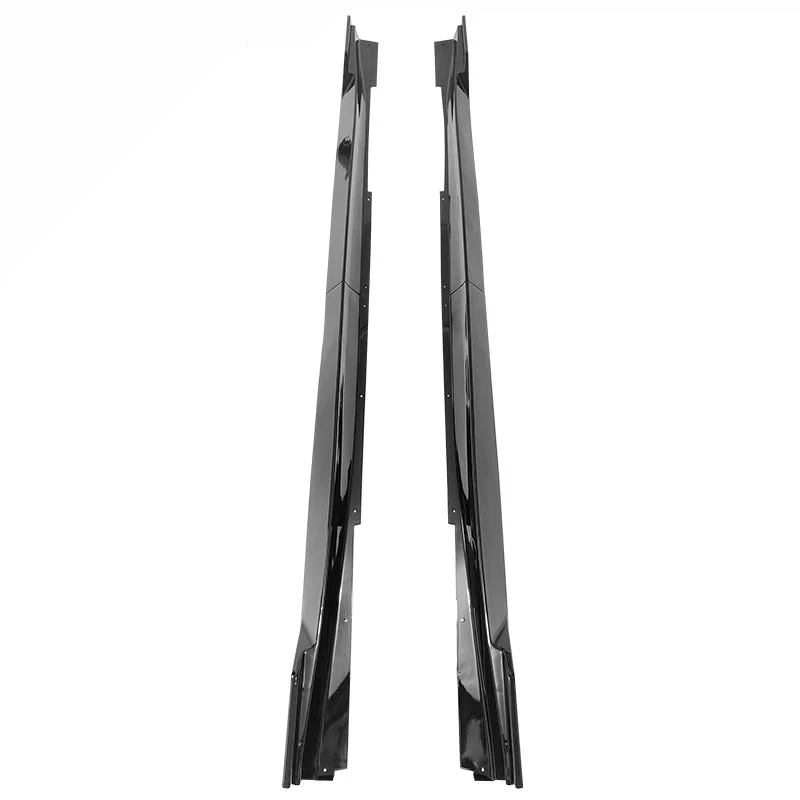 Side Skirt 2014-2023 Infiniti Q50 IKON Style 4PC Side Skirt PP Glossy Black