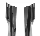 Side Skirt 2014-2023 Infiniti Q50 IKON Style 4PC Side Skirt PP Glossy Black