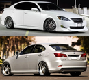 Side Skirt 2006-2013 Lexus IS250 IS350 IN-S Style Matte Black Side Skirt PP Unpainted Matte Black Side Skirts PP - Auto Sports Accessories & Performance