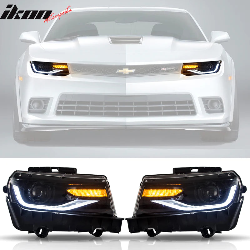 Front Bumper 2014-2015 Chevy Camaro ZL1 Style Front Bumper DRL Fog Lights Headlamps