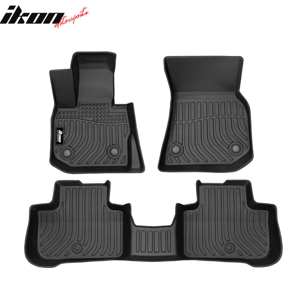 IKON Floor Mat Compatible with 2018-2024 BMW X3 G01 X3M F97 2019-2024 X4 G02 X4M F98 3D Floor Mat TEP