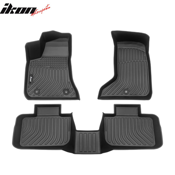 Floor Mat Compatible with 2011-2023 Dodge Charger AWD Chrysler 300 AWD 3D Molded Custom Pad Black TPE Thermo Plastic Elastomer All Weather Liner Protector 1st and 2nd Front Rear Protection 3PC Set