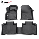 Floor Mat Compatible with 2015-2024 Ford Edge Molded Custom Pad Black TPE Thermo Plastic Elastomer All Weather Liner Protector 1st and 2nd Front Rear Protection 3PC Set