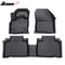 Floor Mat Compatible with 2015-2024 Ford Edge Molded Custom Pad Black TPE Thermo Plastic Elastomer All Weather Liner Protector 1st and 2nd Front Rear Protection 3PC Set