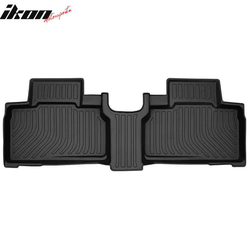 IKON Floor Mat Compatible with 2020-2024 Ford Explorer 7 Seats Floor Mats, 3D Molded Custom Carpets 1st 2nd 3nd Row Front Rear Protection 4PC Pad Black TPE Thermo Plastic Elastomer All Weather Liner Protector (Copy) - Auto Sports Accessories & Performance