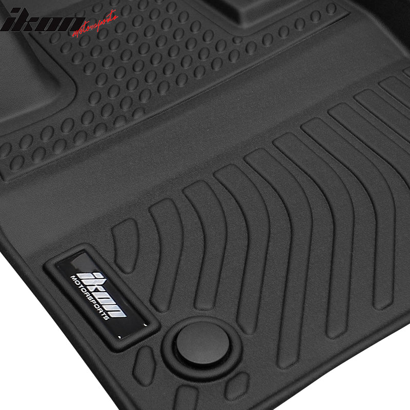 IKON Floor Mat Compatible with 2020-2024 Ford Explorer 7 Seats Floor Mats, 3D Molded Custom Carpets 1st 2nd 3nd Row Front Rear Protection 4PC Pad Black TPE Thermo Plastic Elastomer All Weather Liner Protector (Copy)