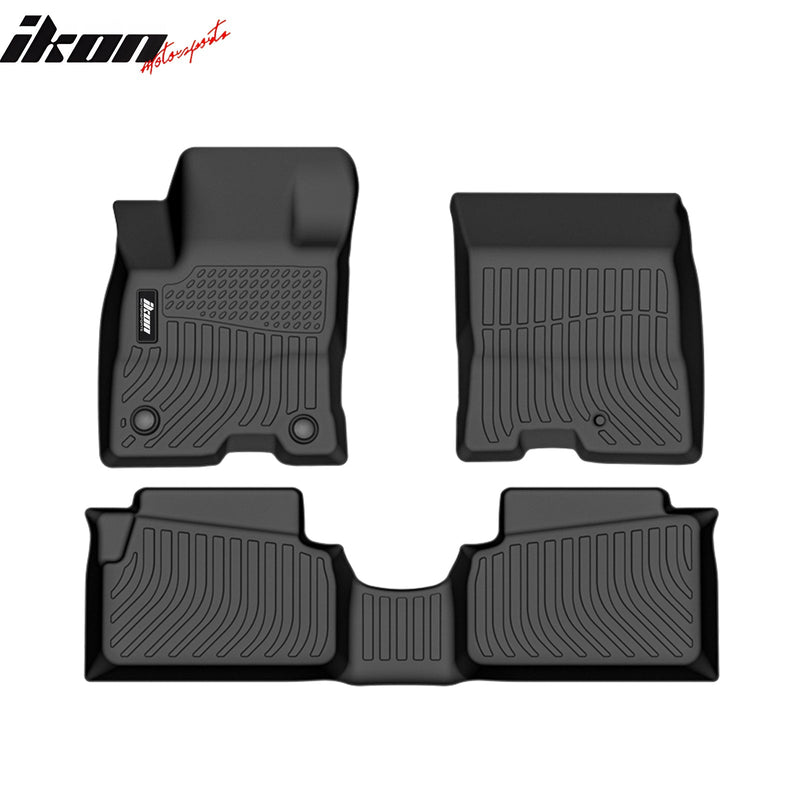 Floor Mat Compatible with 2022-2025 Ford Maverick 2.5L Hybrid Molded Custom Pad Black TPE Thermo Plastic Elastomer All Weather Liner Protector
