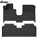 IKON Floor Mat Compatible with 2023-2025 Genesis GV60 All Weather 3D Carpet TPE Floor Mats 3D Molded 1st 2nd Row Front Rear Protection 4PC Pad Black TPE Thermo Plastic Elastomer