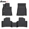 IKON Floor Mat Compatible with 2023-2025 Lexus RX350/RX350h/RX500h/RX450h+ All Models All Weather 3D Carpet TPE Floor Mats 3D Molded 1st 2nd Row Front Rear Protection 4PC Pad Black TPE Thermo Plastic Elastomer All Weather Liner Protector