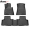 IKON Floor Mat Compatible with 2021-2025 Genesis GV80 (not for 4 Passenger)  All Weather 3D Carpet TPE Floor Mats 3D Molded 1st 2nd Row Front Rear Protection 4PC Pad Black TPE Thermo Plastic Elastomer