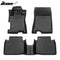 IKON Floor Mat Compatible with 2008-2012 Honda Accord 4 DOOR Floor Mats, 3D Molded Custom Pad Black TPE Thermo Plastic Elastomer All Weather Liner Protector 1st and 2nd Front Rear Protection 3PC Set - Auto Sports Accessories & Performance