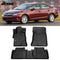 IKON Floor Mat Compatible with 2012-2015 Honda Civic Sedan 4door Floor Mats 3D Molded 1st 2nd Row Front Rear Protection 3PC Pad Black TPE Thermo Plastic Elastomer All Weather Liner Protector