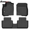 IKON Floor Mat Compatible with 2023-2024 Honda HR-V HRV Floor Mats, 3D Molded Custom Carpets 1st 2nd Row Front Rear Protection 3PC Pad Black TPE Thermo Plastic Elastomer All Weather Liner Protector