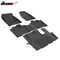 IKON Floor Mat Compatible with 2009-2015 Honda Pilot 8 passenger seat Floor Mats, 3D Molded Custom Carpets 1st 2nd 3nd Row Front Rear Protection 4PC Pad Black TPE Thermo Plastic Elastomer All Weather Liner Protector (Copy)