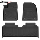 IKON Floor Mat Compatible with 2023-2025 Hyundai Ioniq 6  Floor Mats 3D Molded 1st 2nd Row Front Rear Protection 3PC Pad Black TPE Thermo Plastic Elastomer All Weather Liner Protector