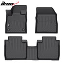 Floor Mat Compatible with 2024-2025 Lincoln Nautilus & MKX  Molded Custom Pad Black TPE Thermo Plastic Elastomer All Weather Liner Protector 1st and 2nd Front Rear Protection 3PC Set