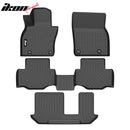 IKON Floor Mat Compatible with 2024-2025 Mazda CX-90 & CX-90 PHEV 8-Passenger Floor Mats 3D Molded 1st 2nd &3rd Row Front Rear Protection 4PC Pad Black TPE Thermo Plastic Elastomer All Weather Liner Protector - Auto Sports Accessories & Performance