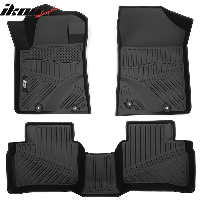 Floor Mat Compatible with 2013-2018 Nissan Altima Floor Mats, 3D Molded Custom Pad Black TPE Thermo Plastic Elastomer All Weather Liner Protector 1st and 2nd Front Rear Protection 3PC Set