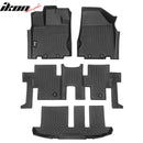 Floor Mat Compatible with 2013-2020 Nissan Pathfinder & 2014-2020 Infiniti QX60 & 2013 Infiniti JX35, Floor Mats, 3D Molded Custom Pad Black TPE Thermo Plastic Elastomer All Weather Liner Protector 1st , 2nd and 3rd Front Rear Protection 4PC Set - Auto Sports Accessories & Performance