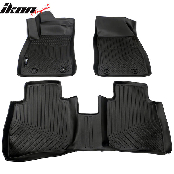 Floor Mat Compatible with 2013-2019 Nissan Sentra Floor Mats, 3D Molded Custom Pad Black TPE Thermo Plastic Elastomer All Weather Liner Protector 1st and 2nd Front Rear Protection 3PC Set (Copy)